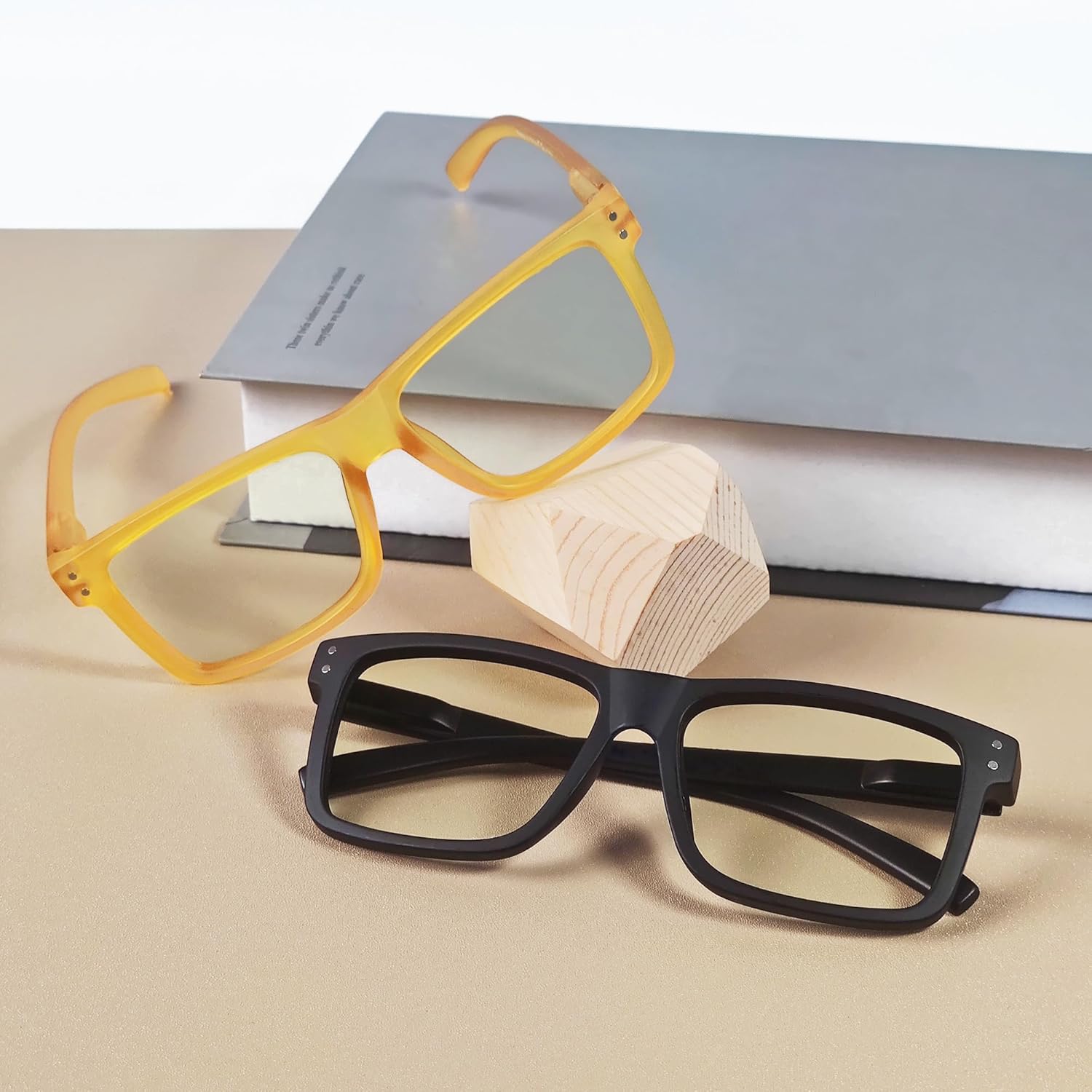 Eyekepper Paquete de 5 lentes de lectura de gran tamaño con bloqueo de luz azul para lectores grandes +0.0
