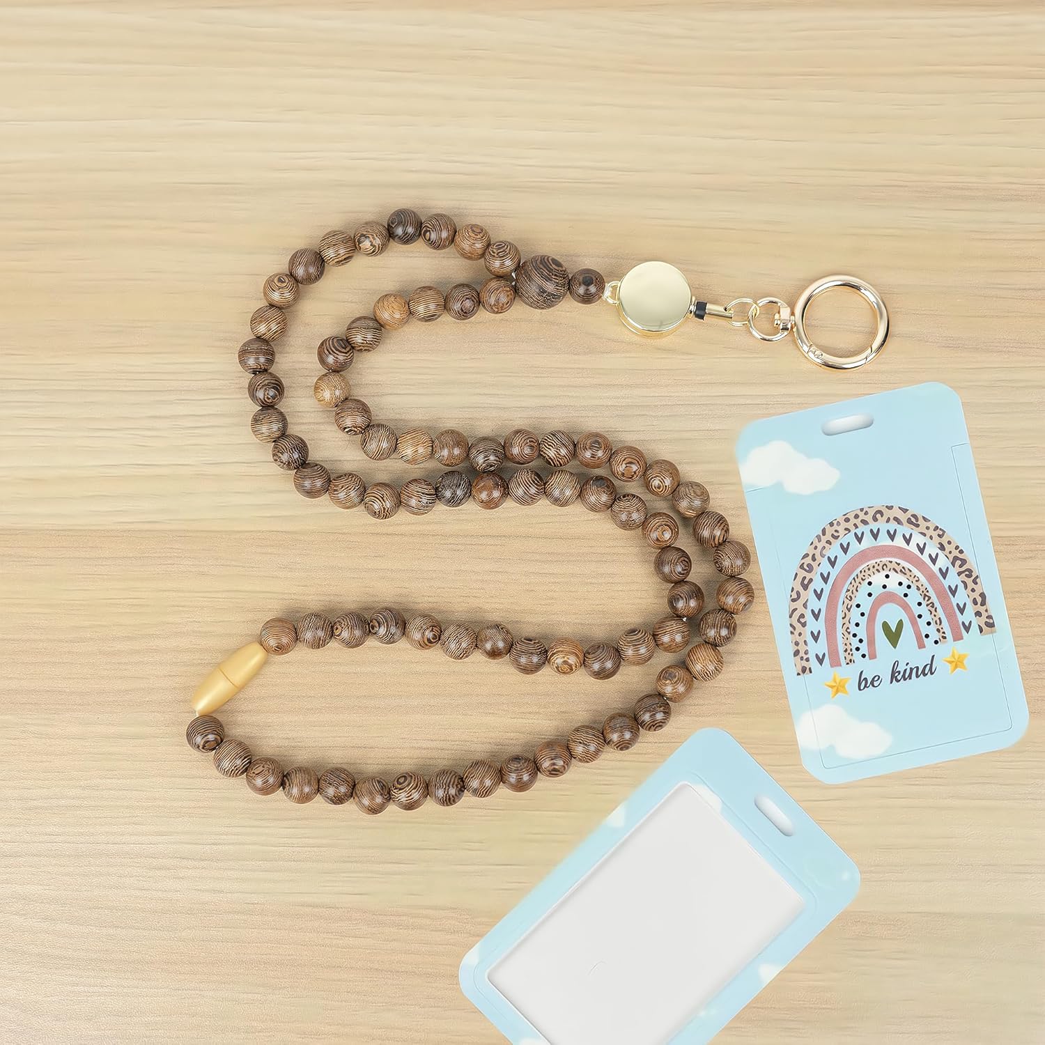 Cordones para soporte para tarjetas de identificación, cordón para profesores con tarjetero de identificación de trabajo