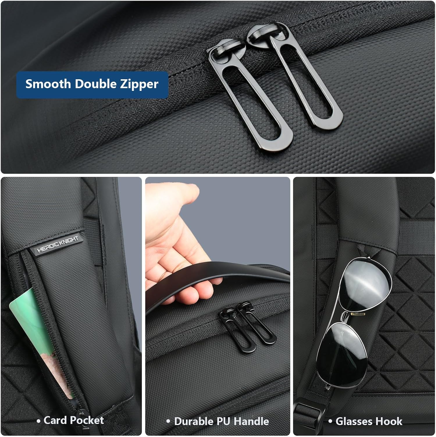 hk Mochila de viaje para laptop, Negro –