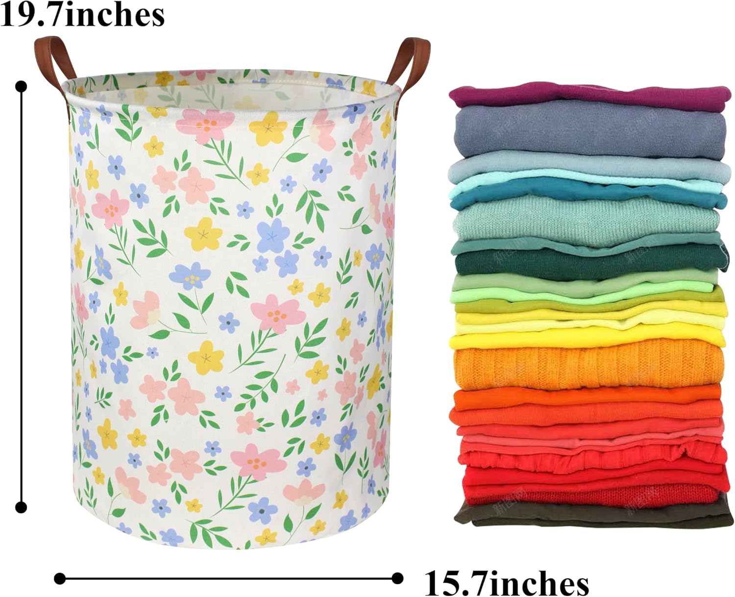 HIYAGON Cesta de lavandería para niñas, cesta organizadora de almacenamiento de juguetes para bebé, cesta de regalo para decoración de dormitorio