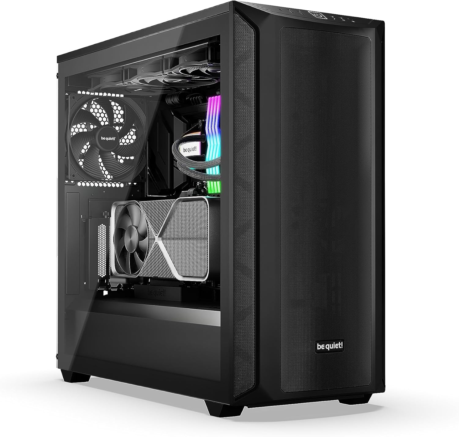 be quiet! Shadow Base 800 – Funda para juegos de PC de torre media – Radiadores de 16.535 in o placas base E-ATX Soporte – Negro – BGW60