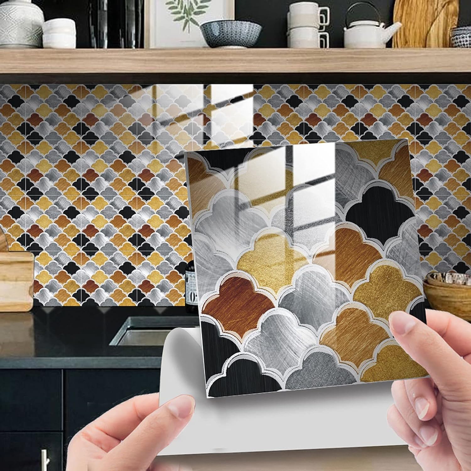 5 azulejos autoadhesivos de ladrillo para cocina, despegar y pegar, azulejos autoadhesivos 3D para salpicaduras de cocina, azulejos autoadhesivos 3D