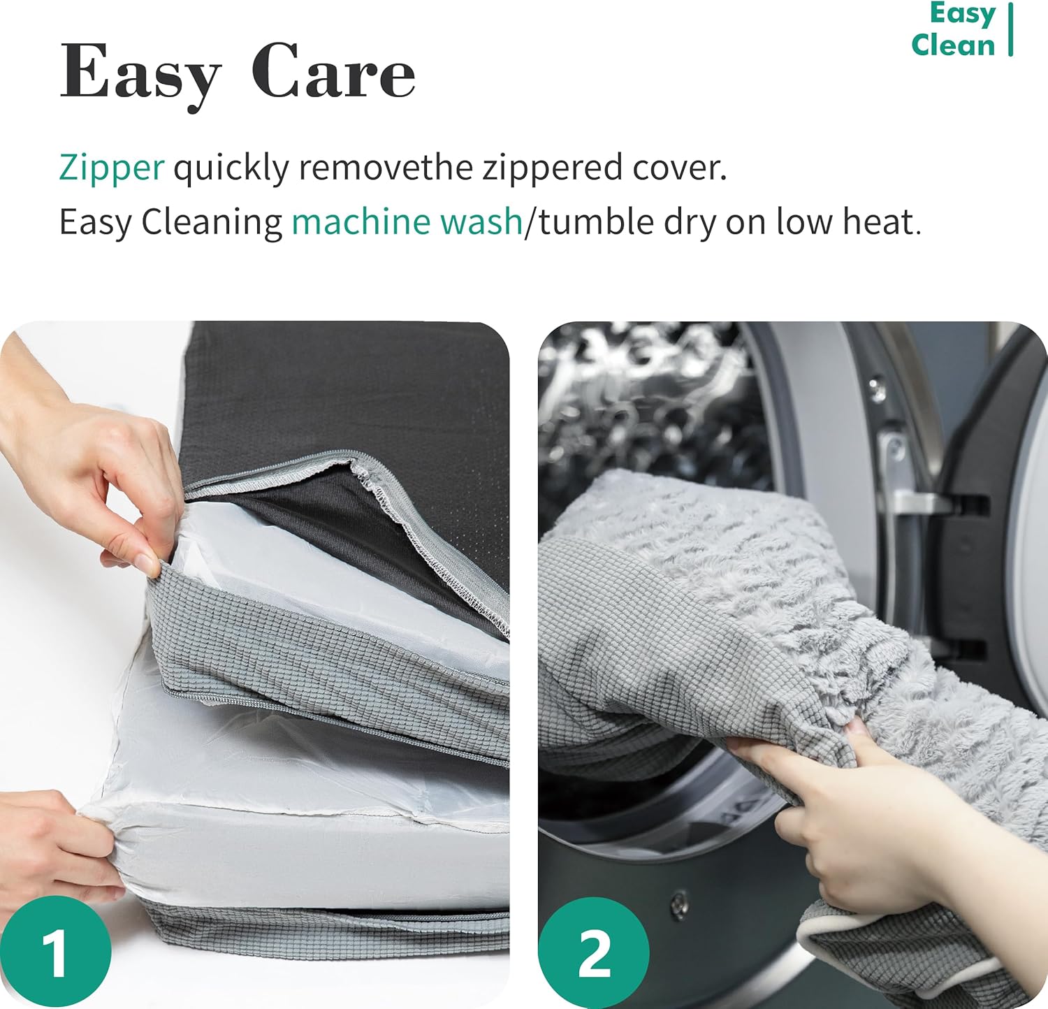 Camas ortopédicas para perros grandes, tapete de espuma para mascotas forrado impermeable con funda extraíble y lavable y parte inferior
