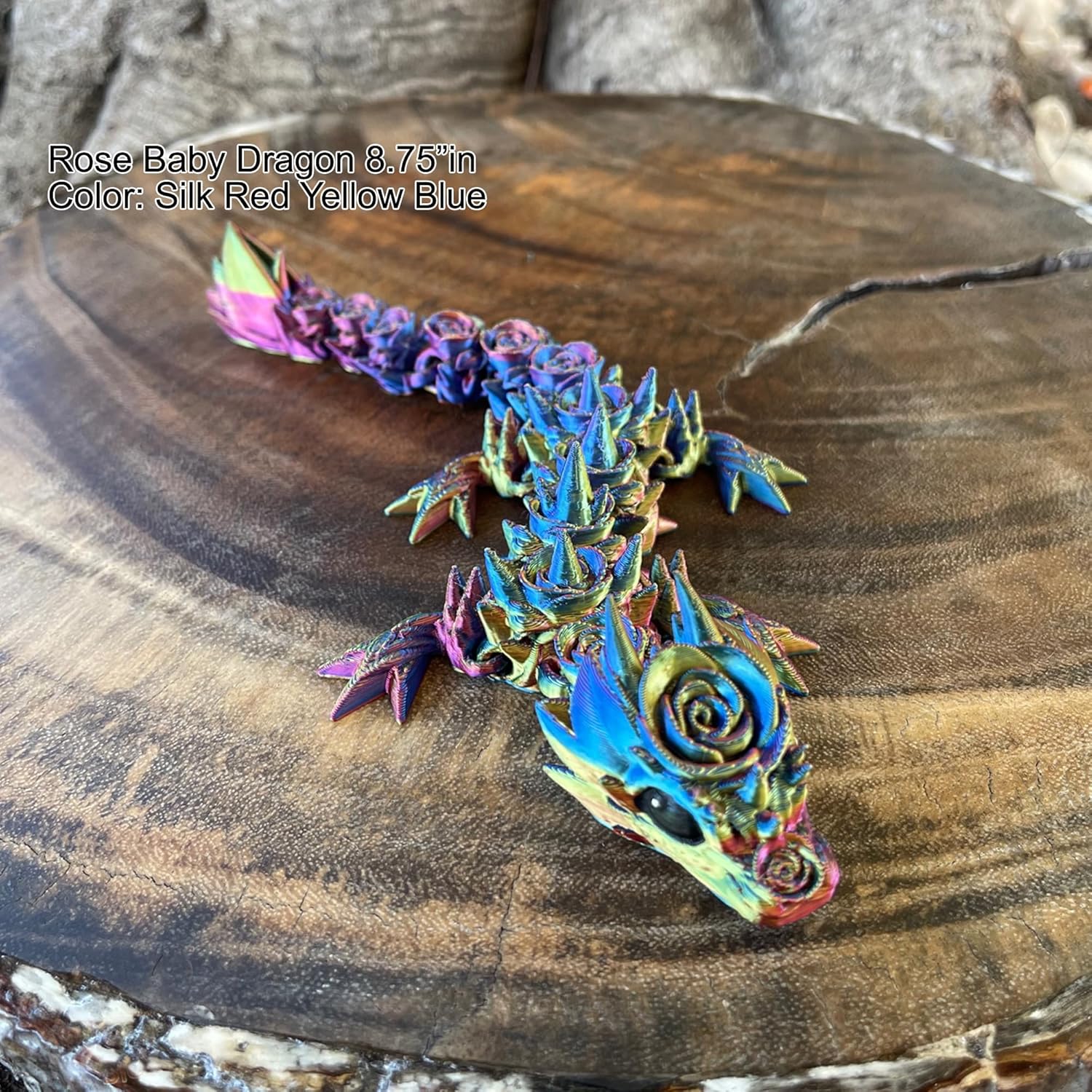 Dragones bebé, con huevo de dragón opcional, cristal articulado bebé, rosa, orquídea, dragón de piedras preciosas, juguete para ansiedad para
