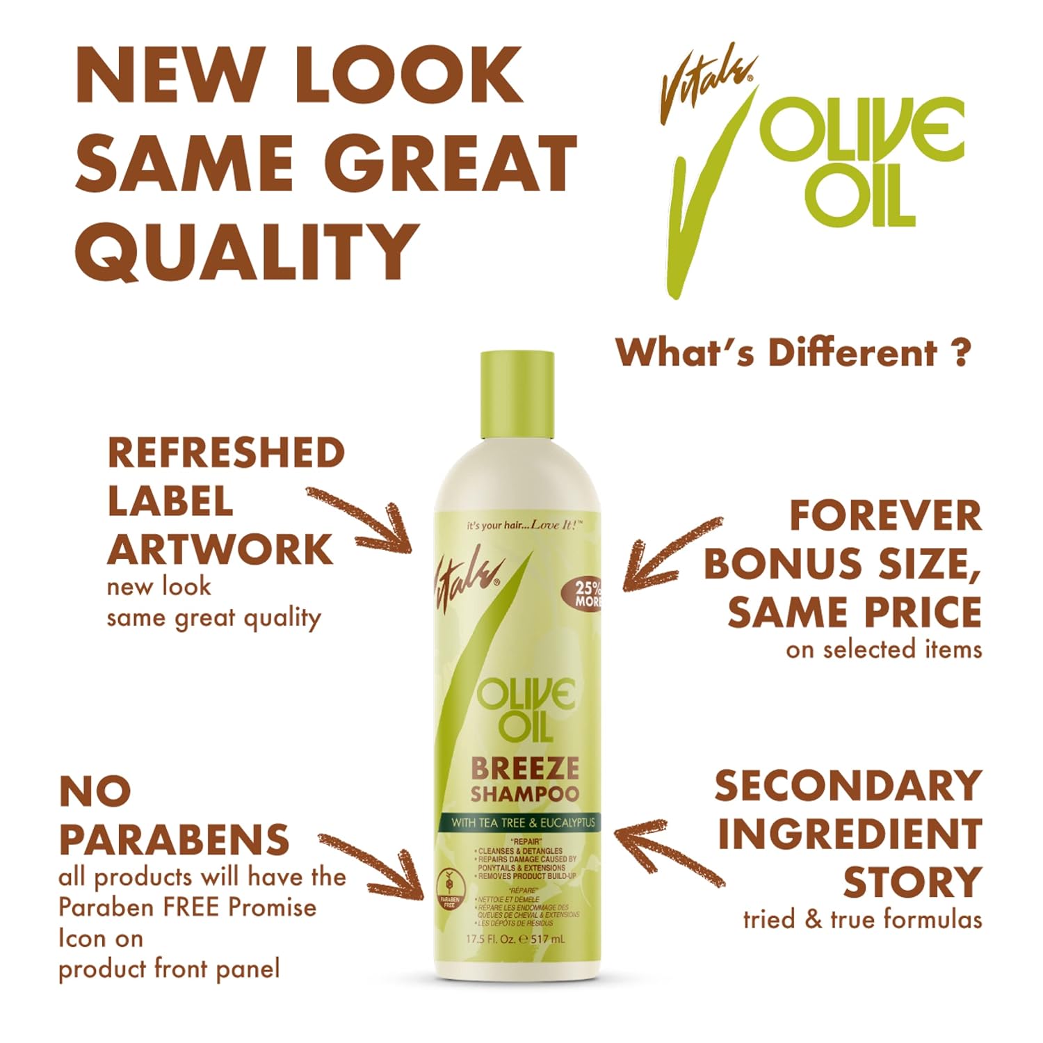 Vitale Vitale – Champú neutralizante de aceite de oliva antiroturas de 16 onzas líquidas, verde, 16 onzas líquidas