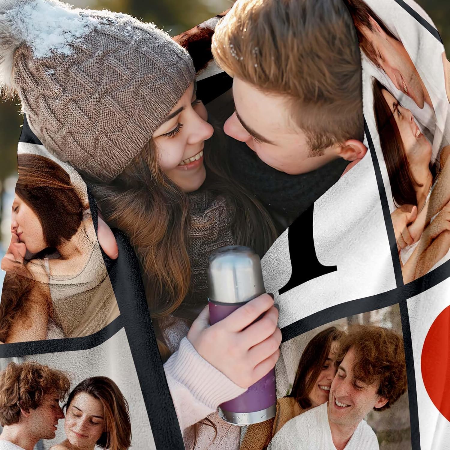 Regalos con texto en inglés “I Love You”, manta de franela personalizada para novio, manta de franela personalizada con imagen, regalos de novio