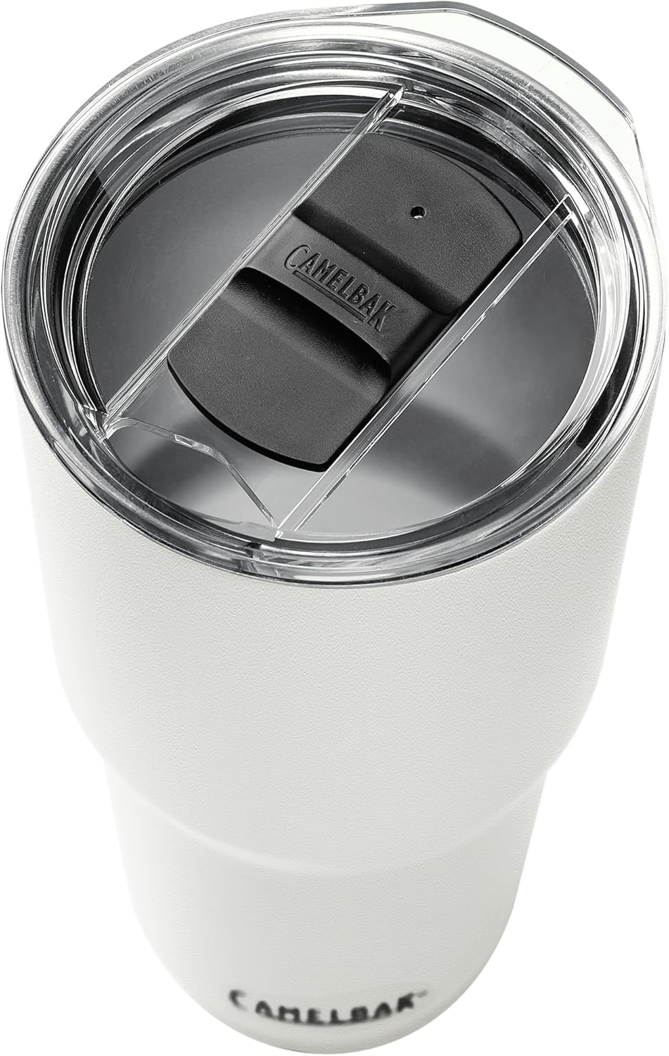 CamelBak Horizon Vaso de 30 onzas, acero inoxidable aislado, tapa trimodo, color blanco