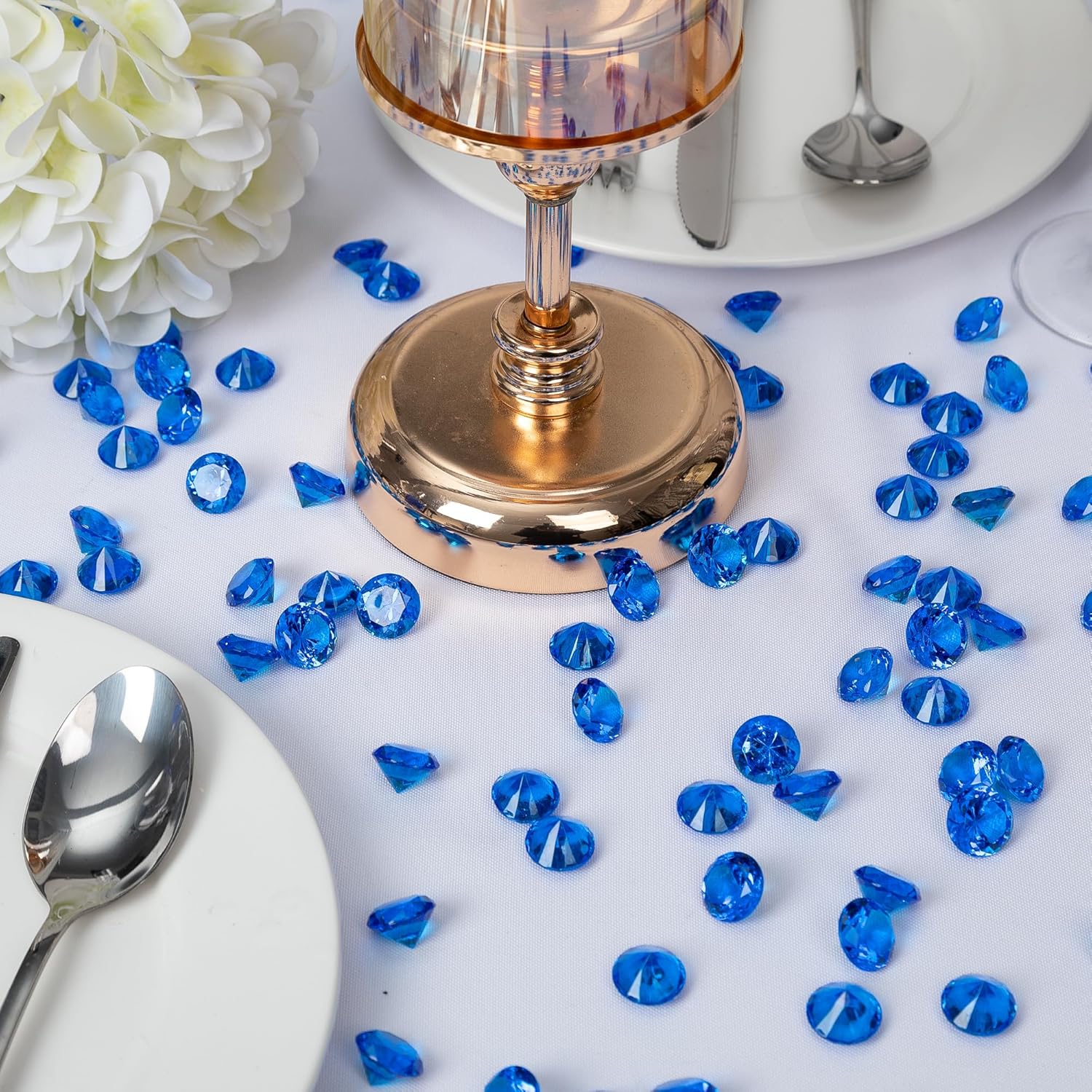 AiFanS Relleno de jarrón para centros de mesa, Home Deco 300 cuentas de relleno de jarrón de 34 pulgadas, canicas de diamante para jarrones, color