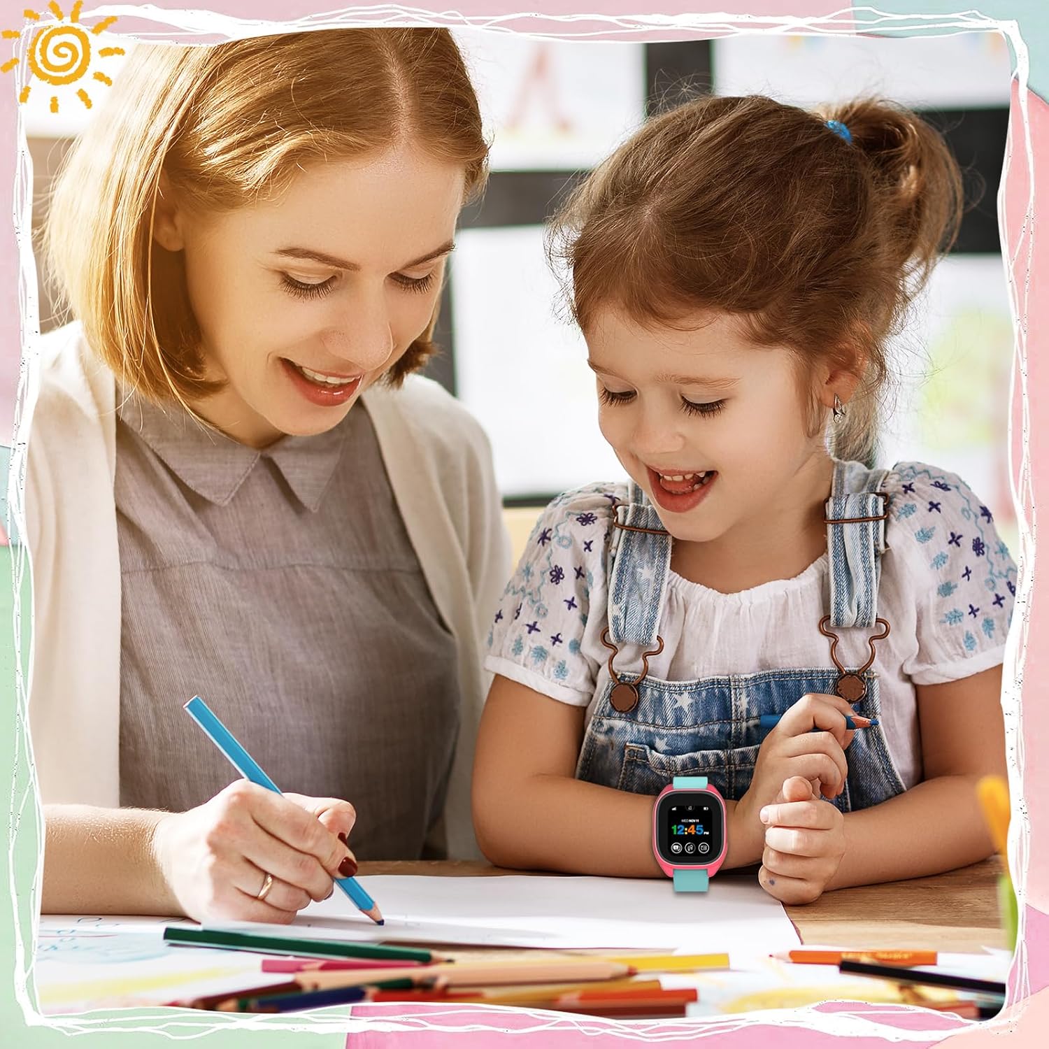 ottpluscase Gizmo 3 – Juego de 1 funda protectora de pantalla para Gizmo Watch 3 con vidrio templado 9H, protector de pantalla para niños, funda