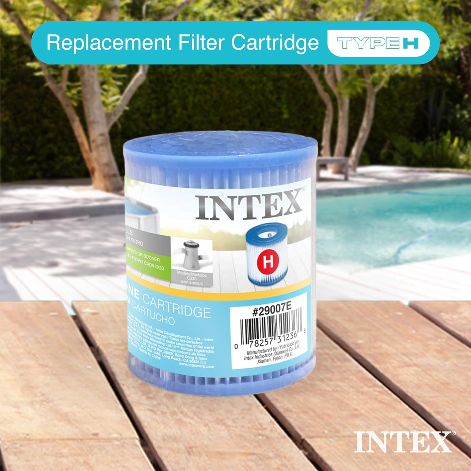 Intex 29007E Repuesto de cartucho H para filtro de alberca, 6unidades