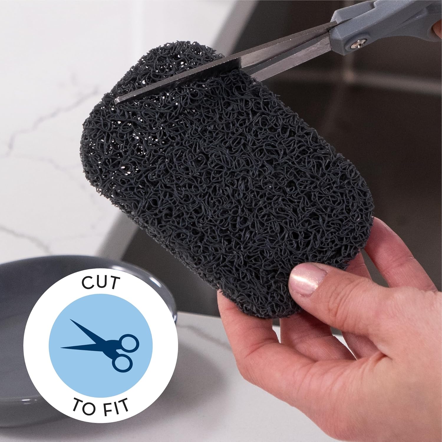 S&T INC. Jabonera para cocina y baño, protector de jabón para jabón de manos y jabón en barra, paquete de 6, 2.9 x 4.4 pulgadas, gris oscuro