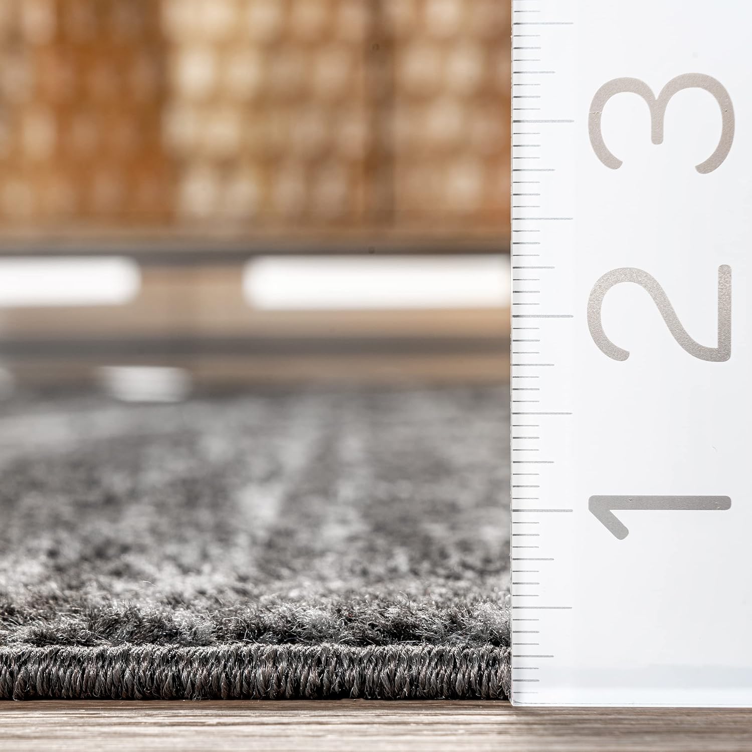 nuLOOM – Alfombra de pasillo contemporánea Thigpen, 2 pies 6 pulgadas x 12 pies, color gris oscuro