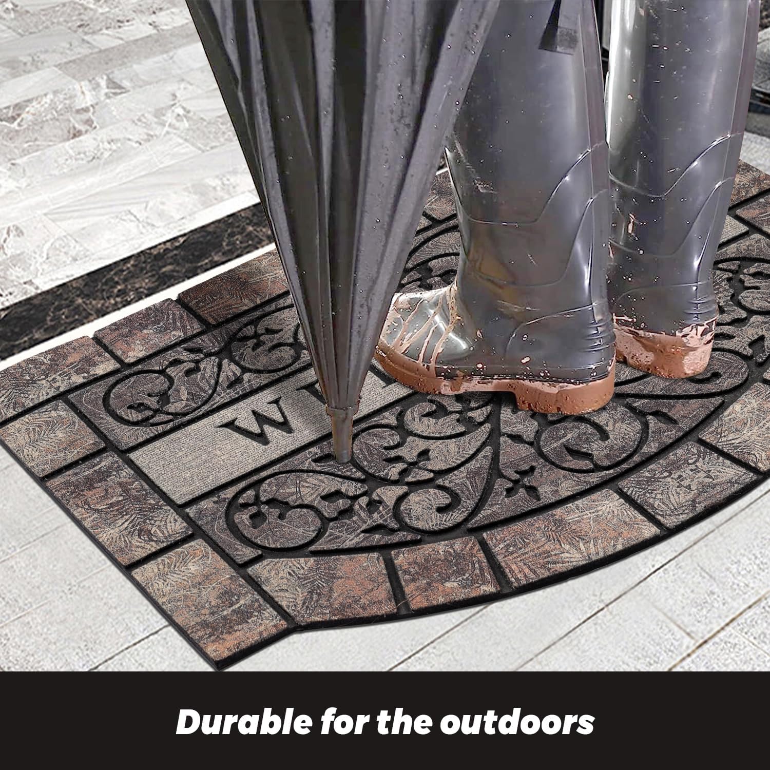 Durable Welcome Door Mats Outdoor, 28″x17″ Heavy-Duty Welcom Matt Outdoor for Front Door with Non-Slip Rubber Backing for Front Door High Traffic
