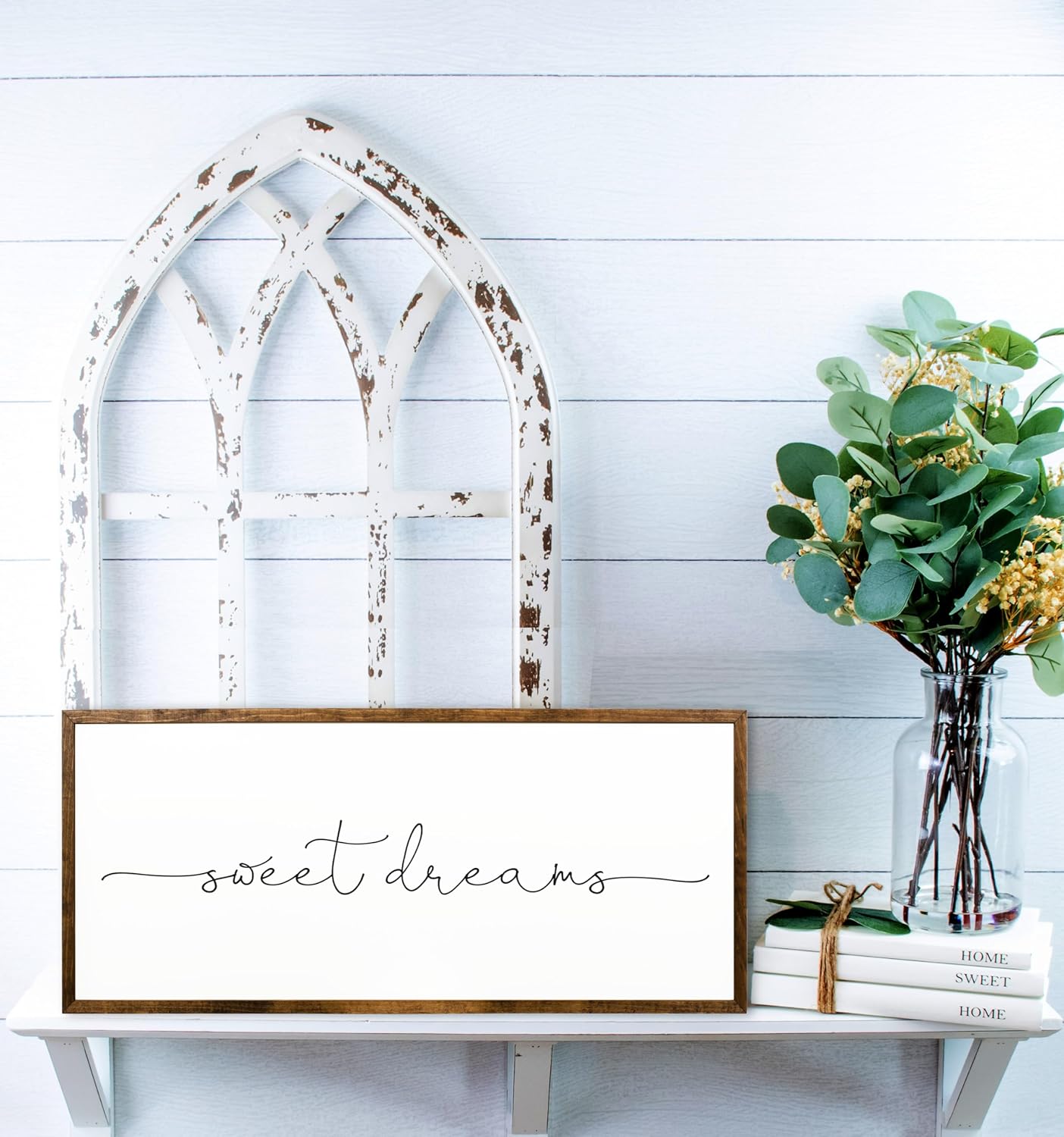 10×20 inches, Sweet Dreams Wooden Sign  Inspirational Quote Decor  Farmhouse Bedroom  Nursery Home Accent  Unique Gift Idea  Distressed Wood  Rustic