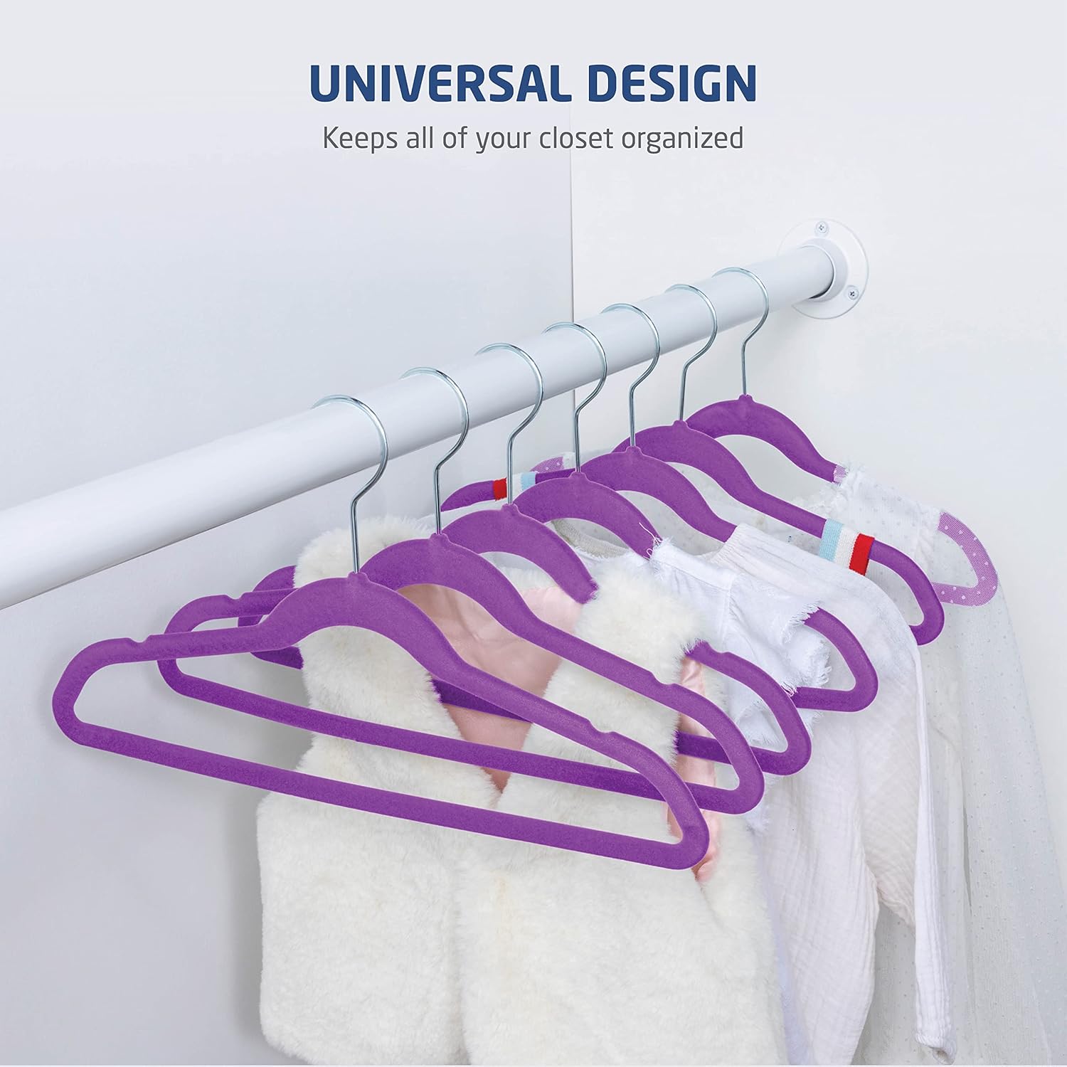Zober Perchas infantiles de terciopelo para armario, paquete de 30 perchas antideslizantes para camisas, pantalones y vestidos con gancho giratorio,