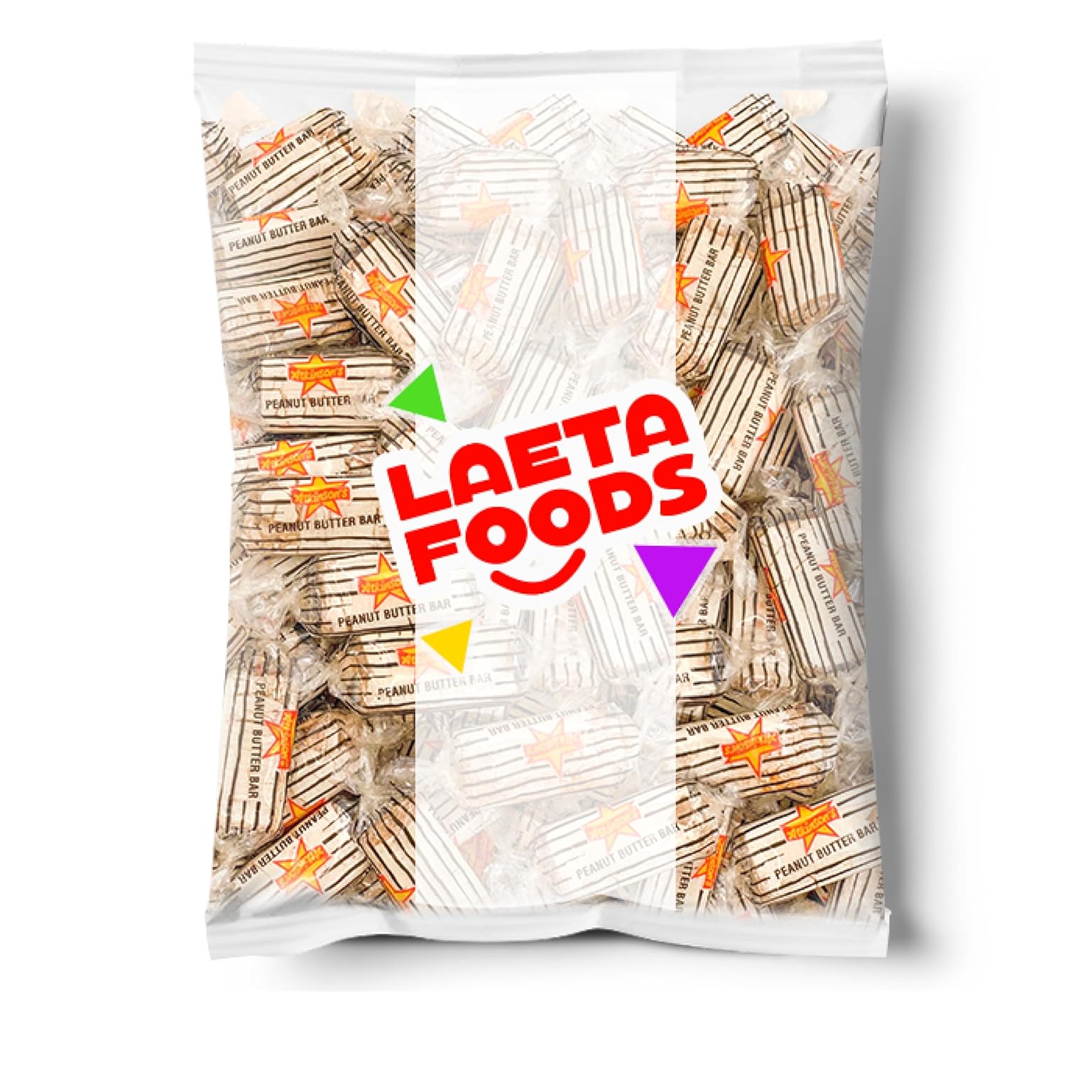 Atkinson’s – Barras de caramelo de mantequilla de maní, envueltas individualmente (bolsa de 1 libra – aproximadamente 60 unidades)