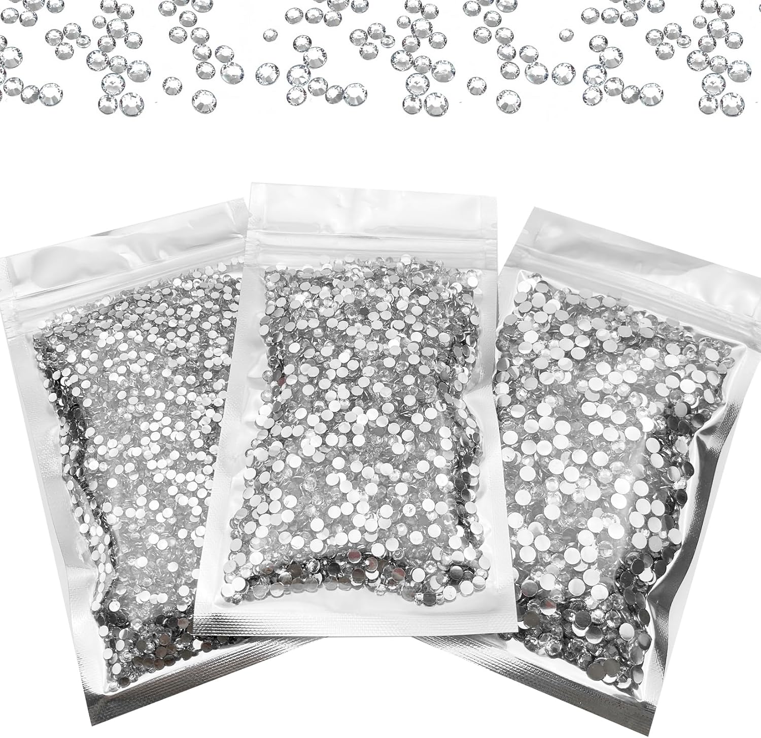 18000 diamantes de imitación de resina con parte trasera plana de 0.118 pulgadas, 0.118 pulgadas, 0.117 pulgadas, de resina no termofija, para uñas,