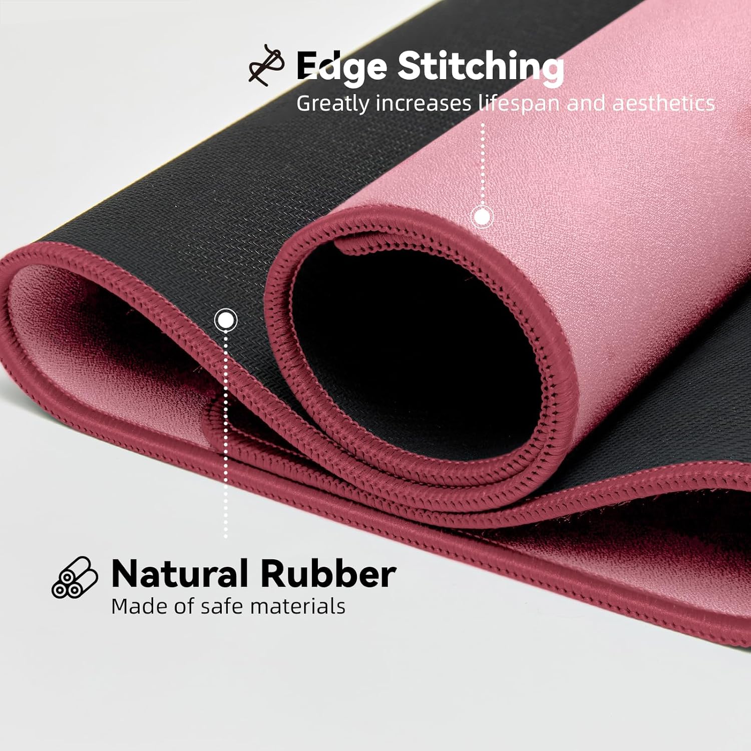 Alfombrilla de mouse grande impermeable para juegos con bordes cosidos duraderos, base de goma antideslizante, alfombrilla de escritorio para mouse