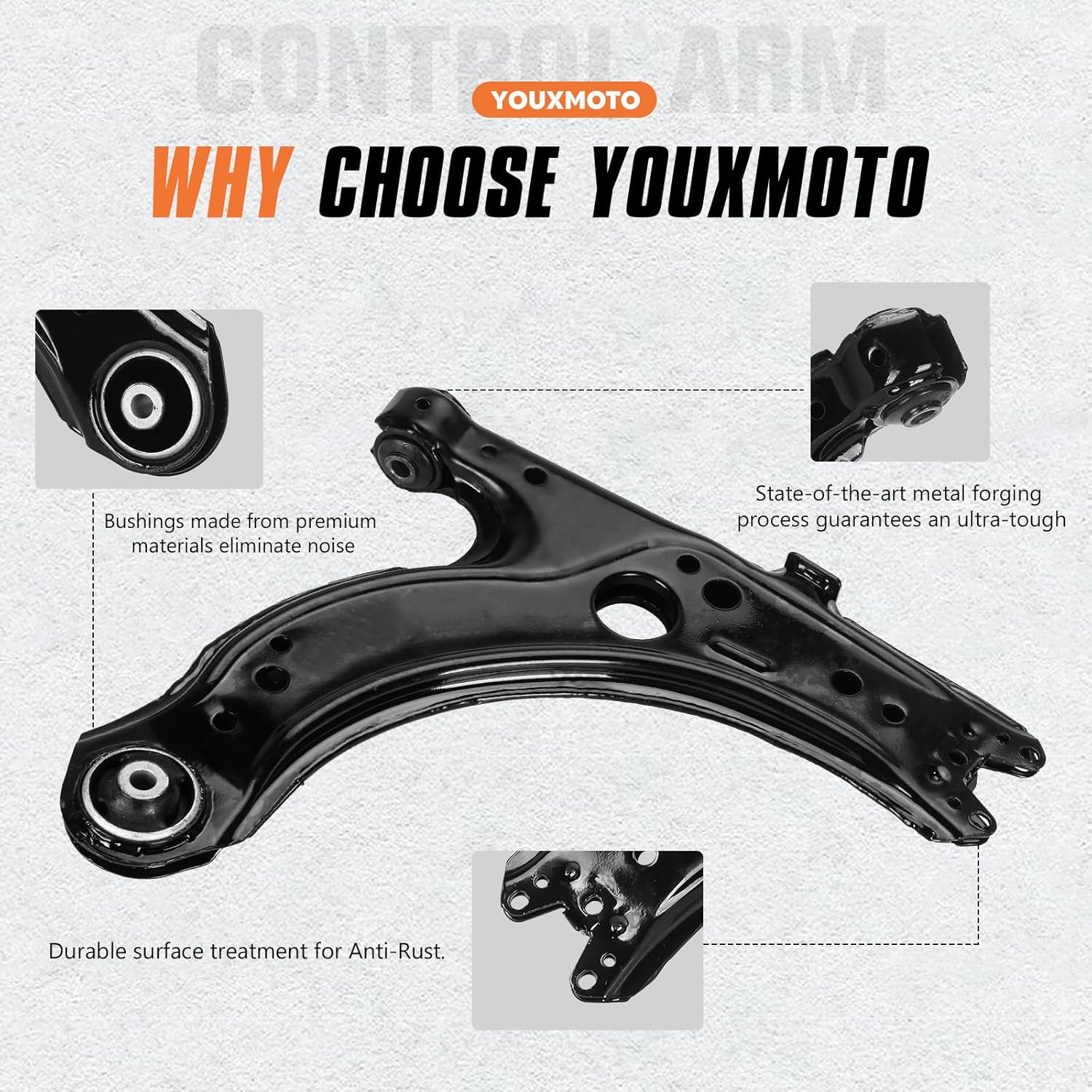 Kits de suspensión de brazos de control inferiores delanteros para Volkswagen Beetle 2001-2010, para golf 2003-2006, para Jetta 2001-2005, juego de