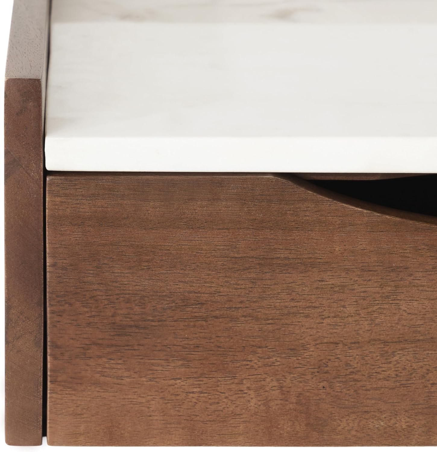 Kate and Laurel Kitt – Mesa auxiliar flotante moderna con cajón de almacenamiento para uso como mesita de noche de dormitorio, 18 x 12 x 7 pulgadas,