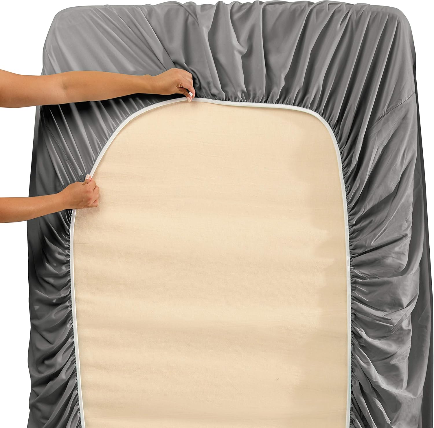 Nestl – Juego de sábanas con bolsillo extraprofundo y de microfibra suave, 4piezas, sábanas y fundas de almohada resistentes a la decoloración,