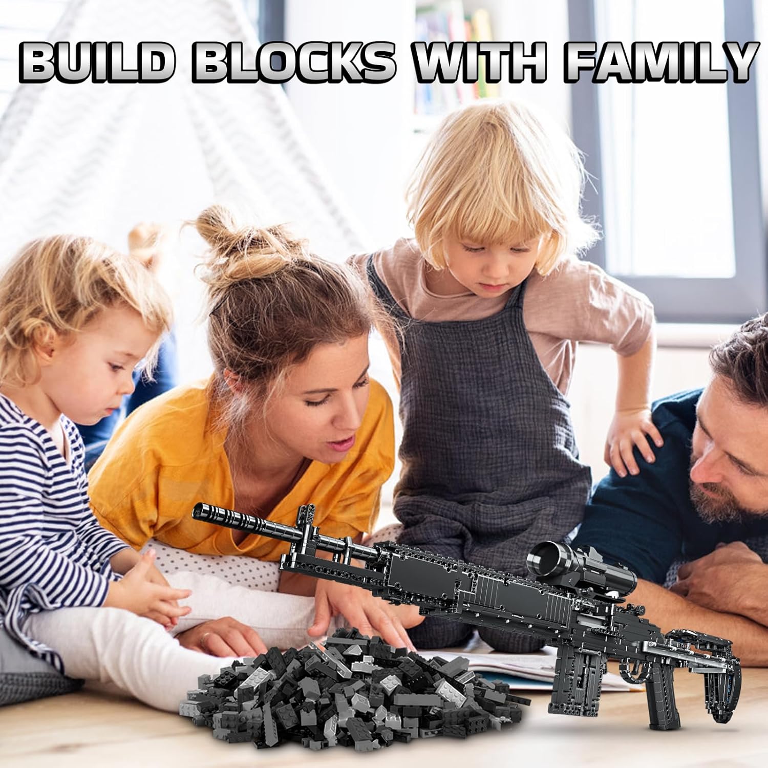 Juguete de colección de ladrillos de construcción MK14 11  1606 piezas modelo de pistola de construcción de francotirador juego de francotirador