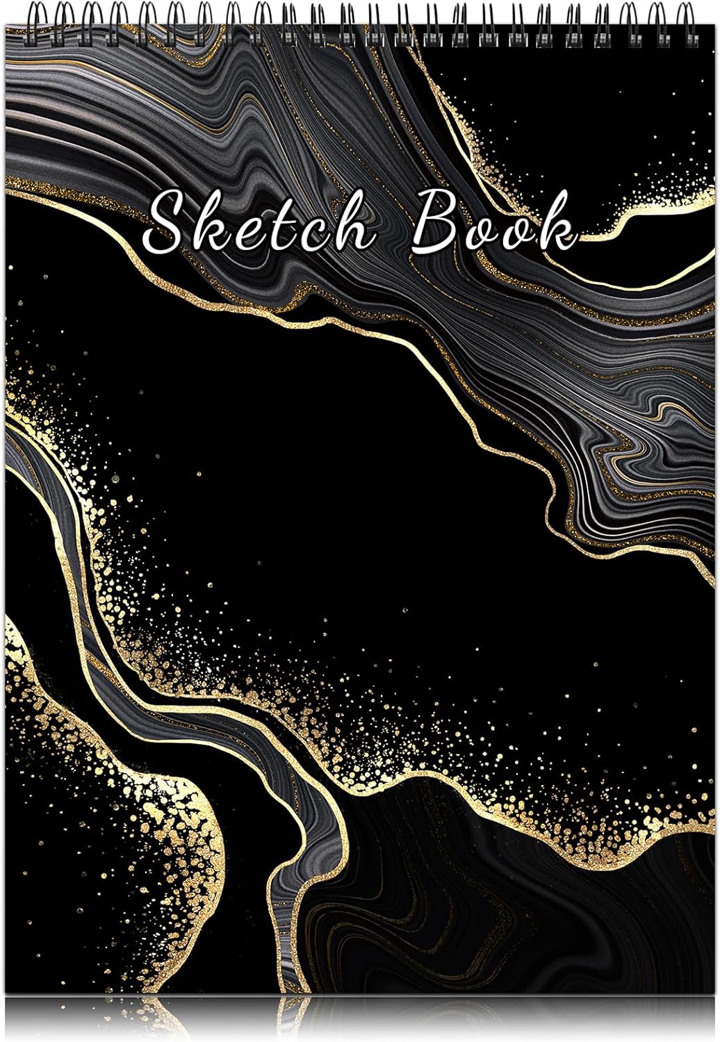 Deokke Cuaderno de bocetos encuadernado en espiral, 9 x 12 pulgadas, papel grueso de 3.53 ozm, 50 hojas y 100 páginas, libro de bocetos artísticos,
