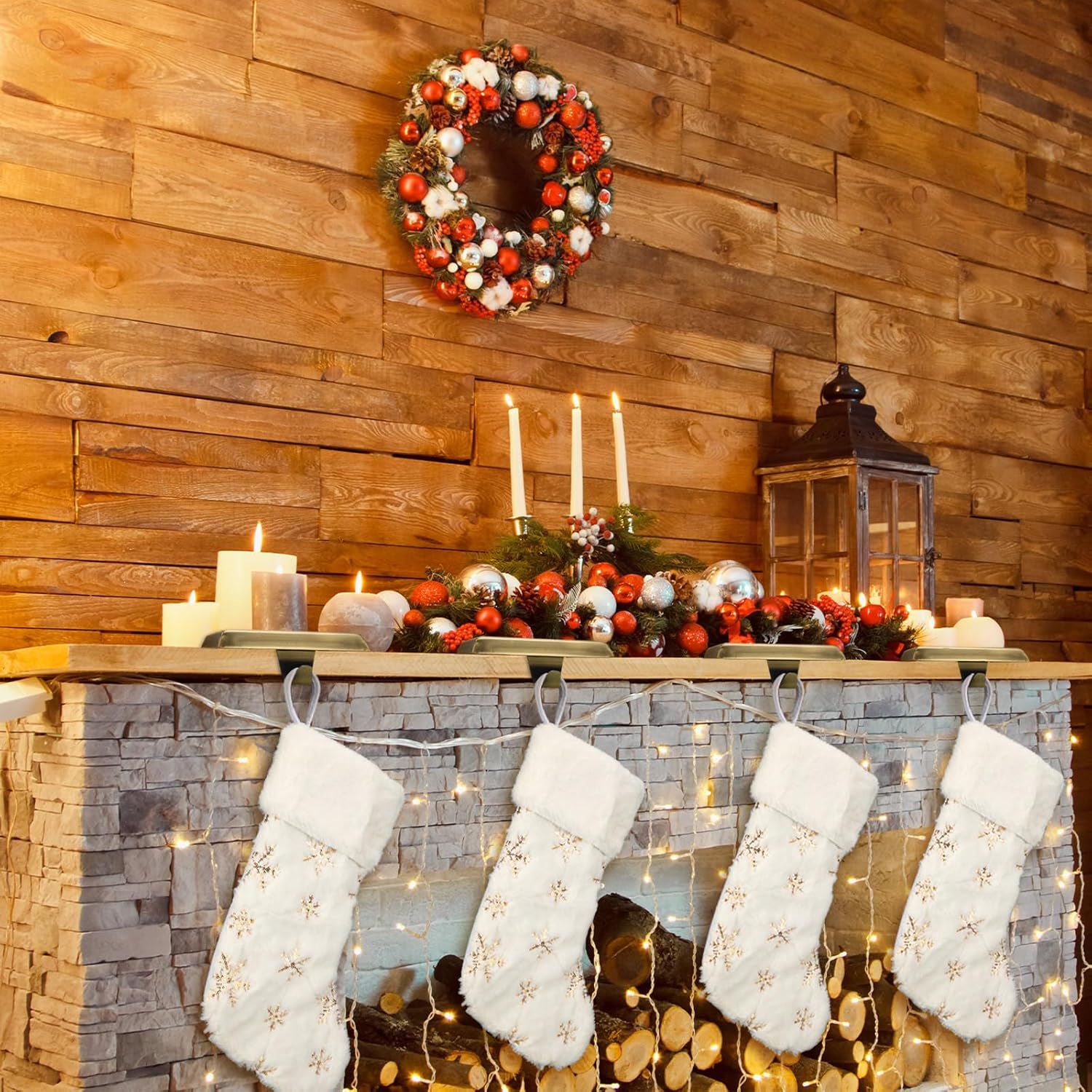 Soportes para calcetines de Navidad, para mantel y mantel, para calcetines de Navidad, de perfil bajo, ganchos con peso para medias pesadas, bases