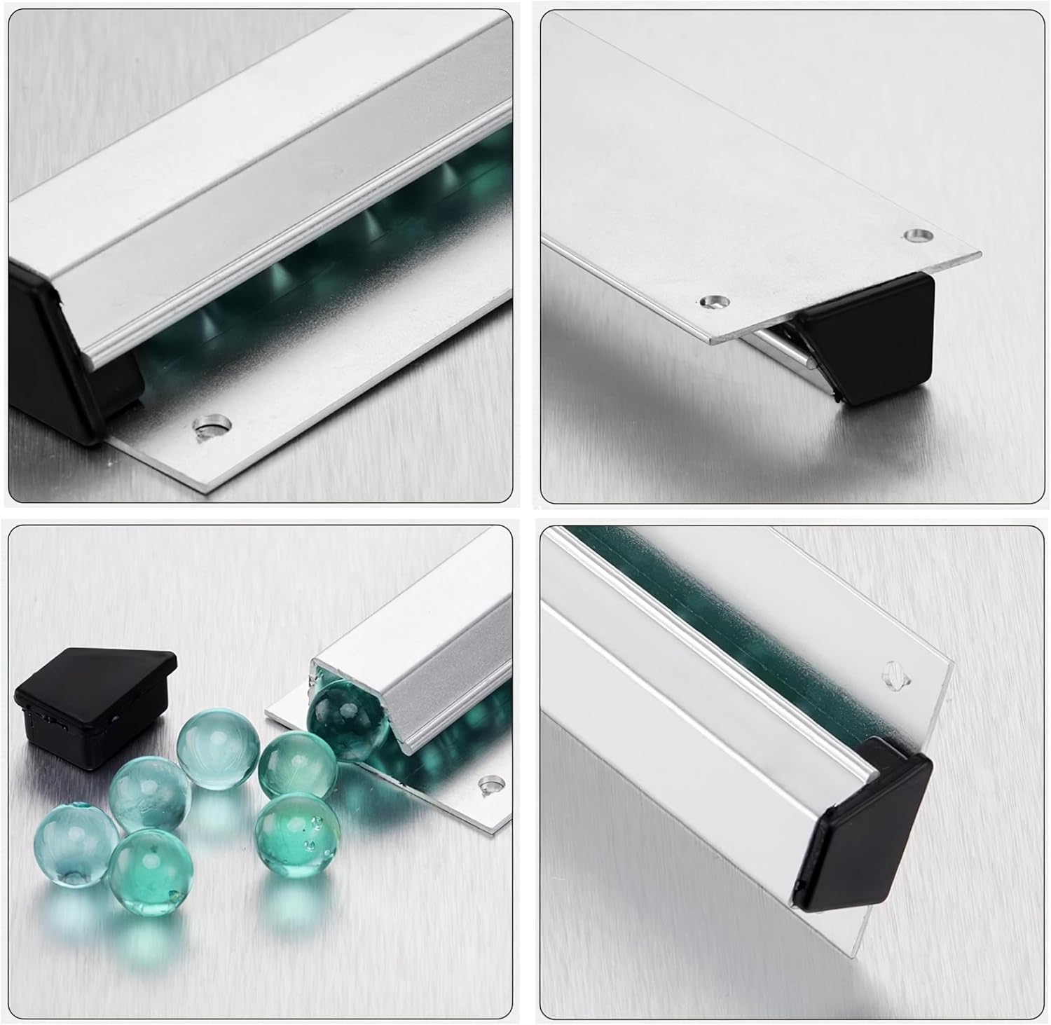 Soporte de recibos de escritorio de 16 pulgadas, estante de aluminio para cheques, para pedidos de facturas, soporte de boletos, carril de