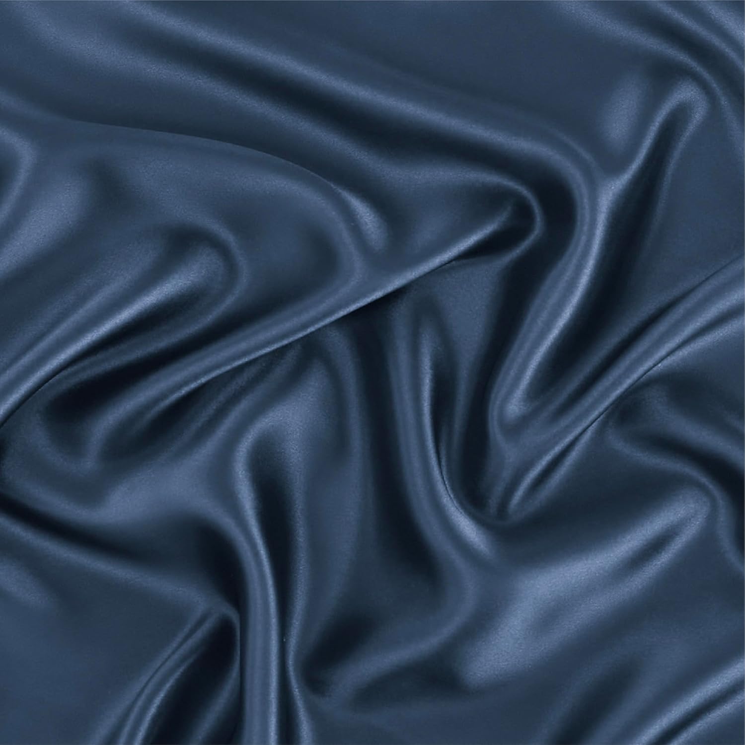 Bedsure Funda de almohada de satén para el cabello, fundas de almohada de satén de granito azul, tamaño estándar con cremallera 2, similar a las