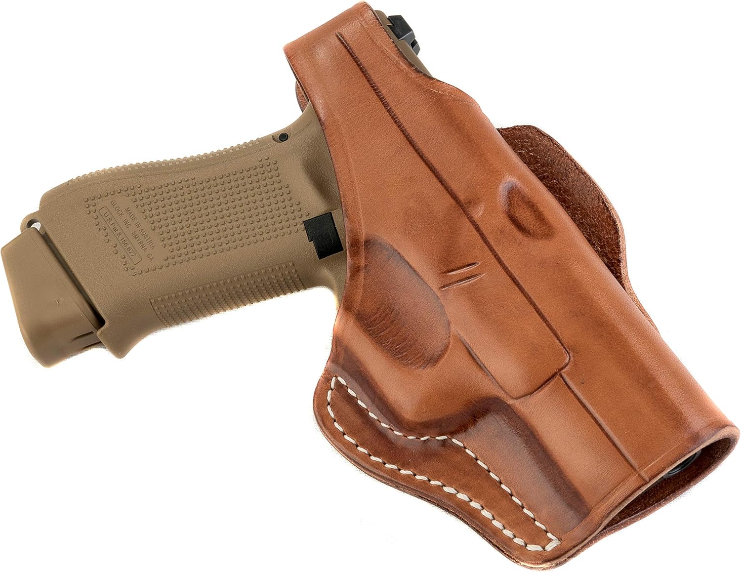 1791 GUNLEATHER Funda de piel para pistola de 3 vías OWB para diestros y pulgar  Compatible con Glock 17 19 22 23 32, Ruger SR9 SR22, Sig P225 P299,
