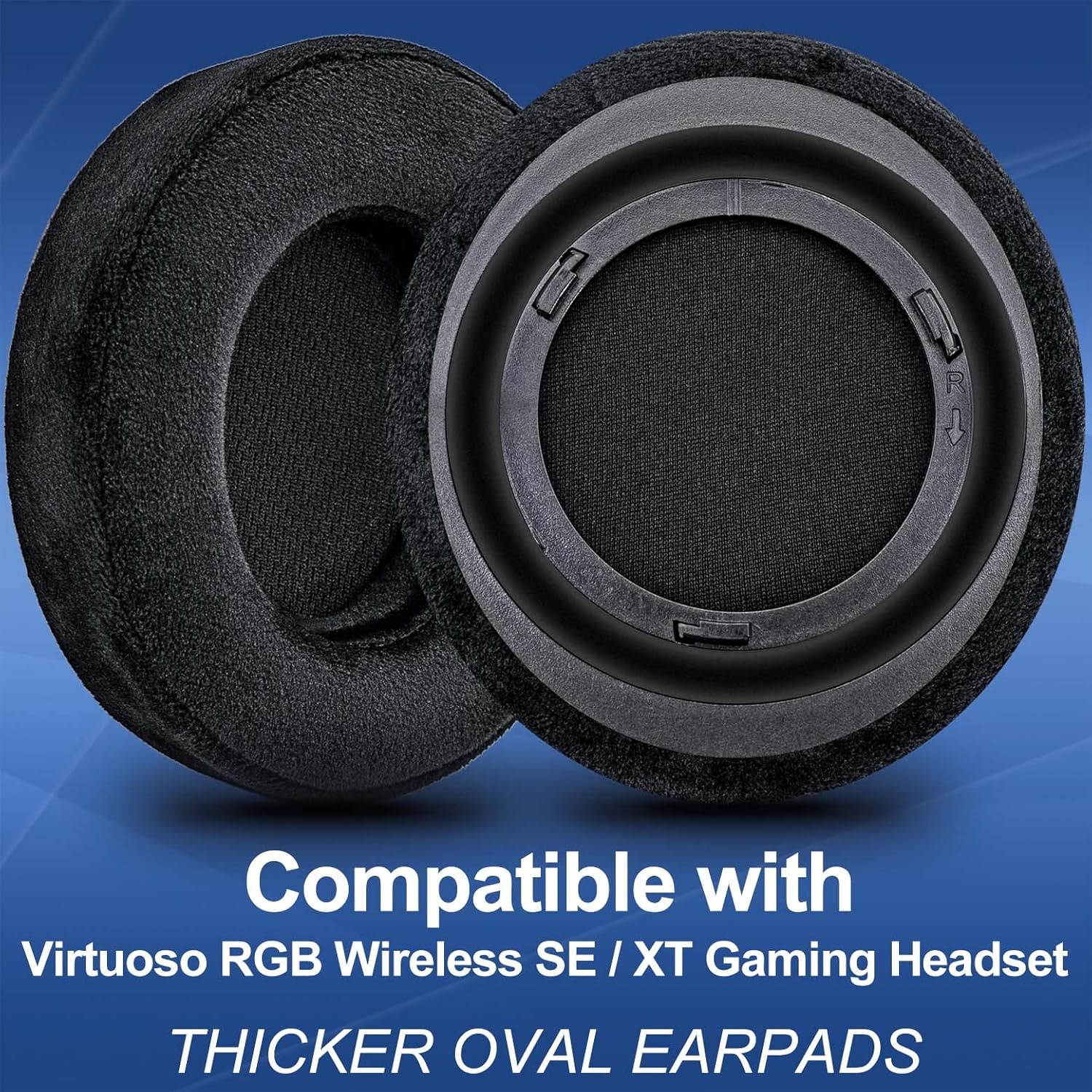 Almohadillas de forma ovalada mejorada para Virtuoso RGB Wireless, Virtuoso RGB Wireless XT, Virtuoso Wireless SE  Agujero interior ampliado