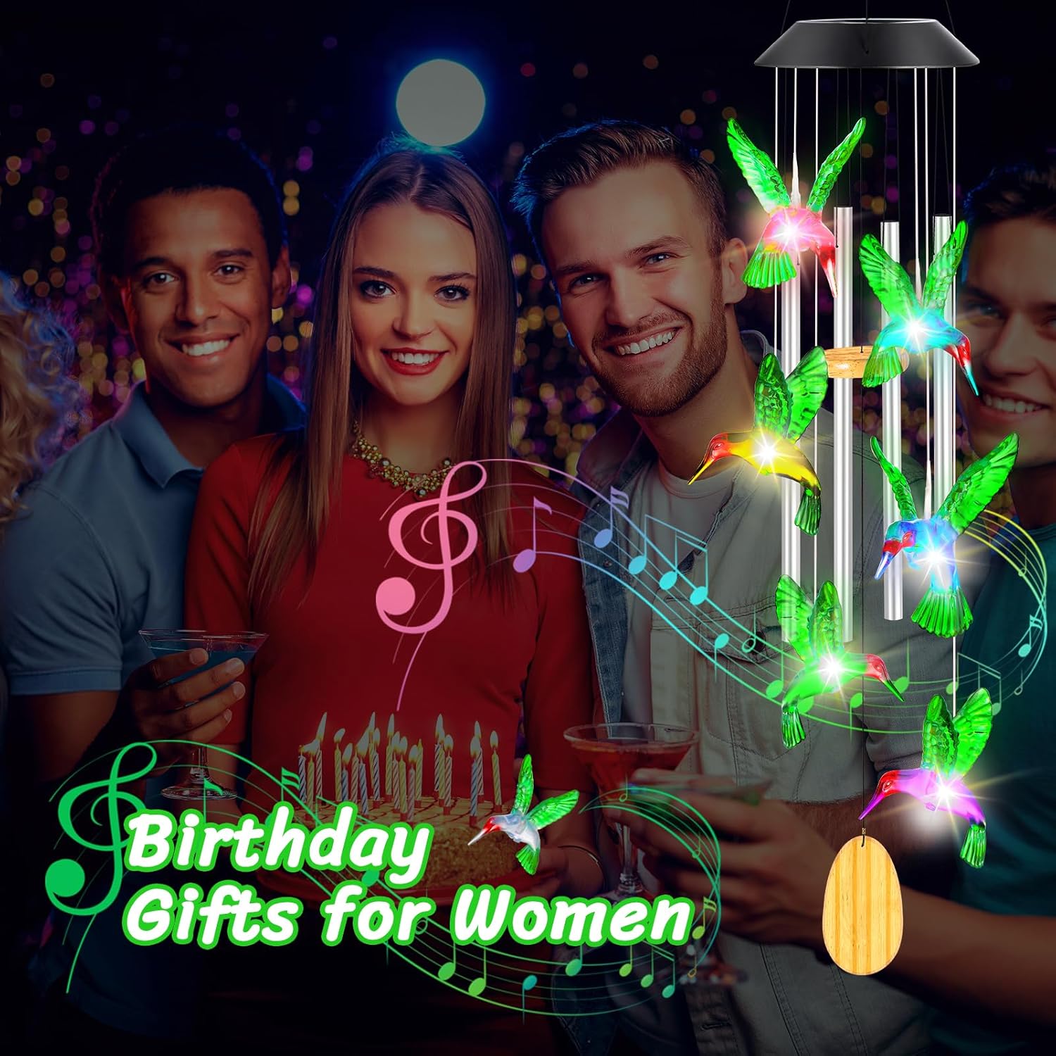 Campanillas de viento para el día de la madre, regalos de cumpleaños para mujeres, regalos del día de la madre para abuela, esposa, hermana,