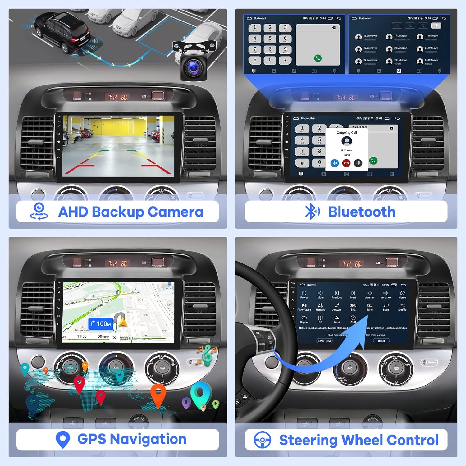2G+32G Radio de coche para Toyota Camry 2000 2001 2002 2003 2004 2005 2006, 9 pulgadas Android 11 pantalla táctil estéreo, CarplayAndroid AutoMirror