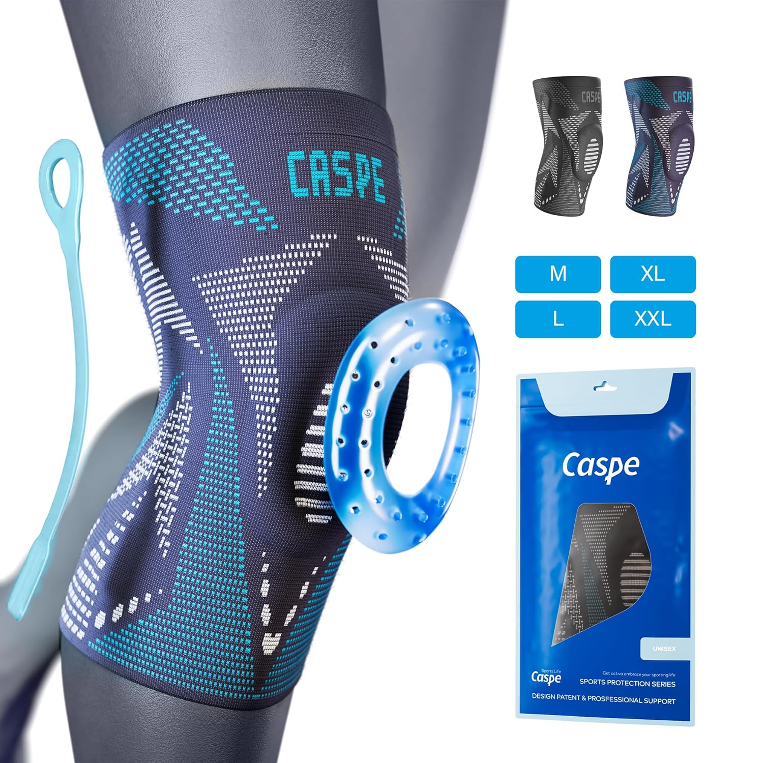 Rodillera de compresión para mujeres y hombres, para dolor de rodilla, soporte de rodilla con almohadilla de gel para rótula y estabilizador