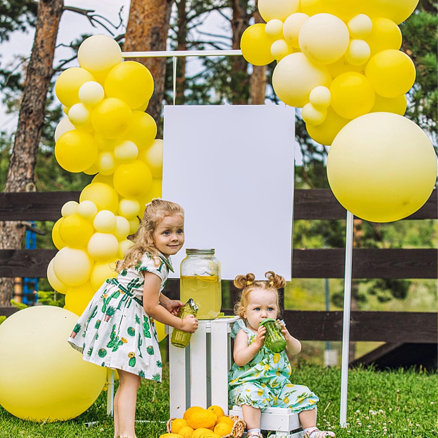 JOYYPOP Juego de 130 guirnaldas de globos amarillos de diferentes tamaños de 5, 10, 12, 18 pulgadas, globos amarillos para cumpleaños, carnaval,