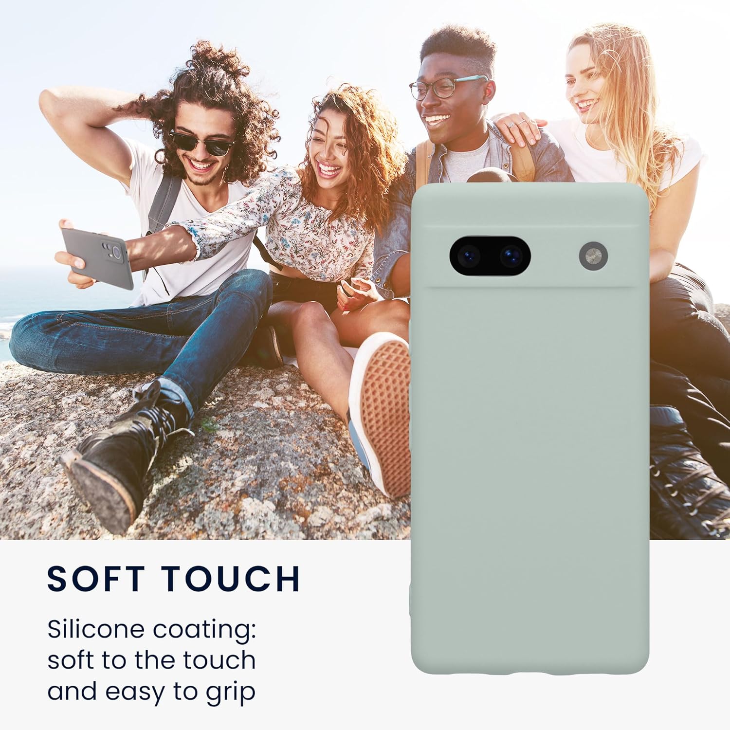 kwmobile Funda compatible con Google Pixel 7a – Funda protectora delgada de TPU para teléfono – Acabado mate suave – Menta fresca