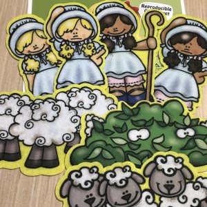 Figuras de fieltro Little Bo Peep Nursery Rhyme Figuras de fieltro Little Bo Peep Nursery Rhyme