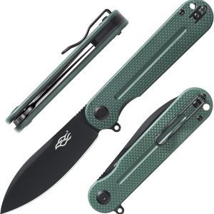Firebird Ganzo FH922PT-GB – Cuchillo de bolsillo plegable con rodamiento de bolas, D2, hoja negra, G10, mango antideslizante con clip, equipo de Firebird Ganzo FH922PT-GB – Cuchillo de bolsillo plegable con rodamiento de bolas, D2, hoja negra, G10, mango antideslizante con clip, equipo de