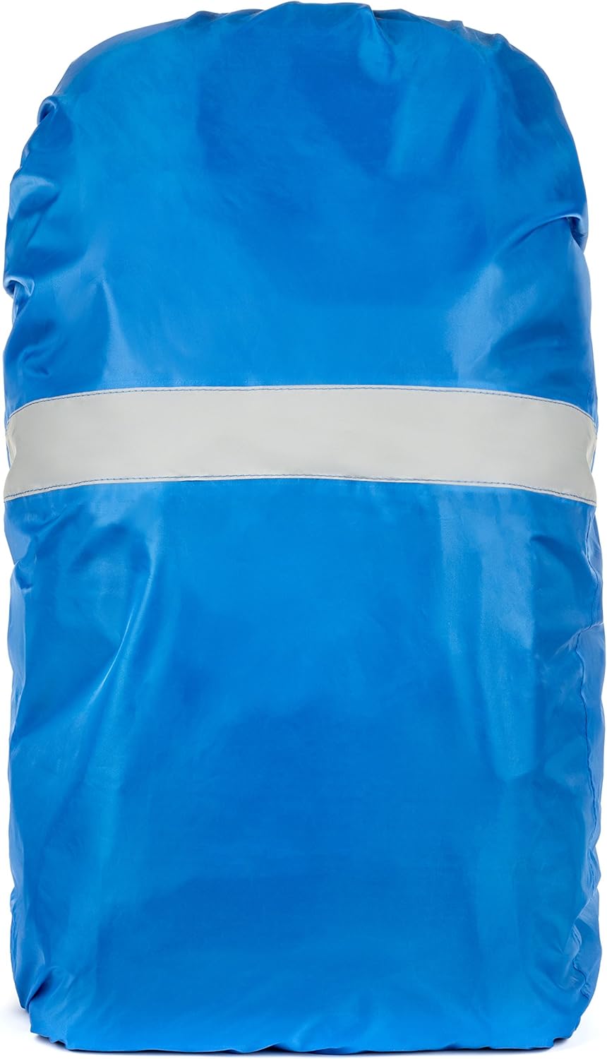 Backpack Rain Cover with Reflective Lining and Travel Bag – Waterproof Knapsack Protector with Elastic Lining and Safety Reflector for Biking