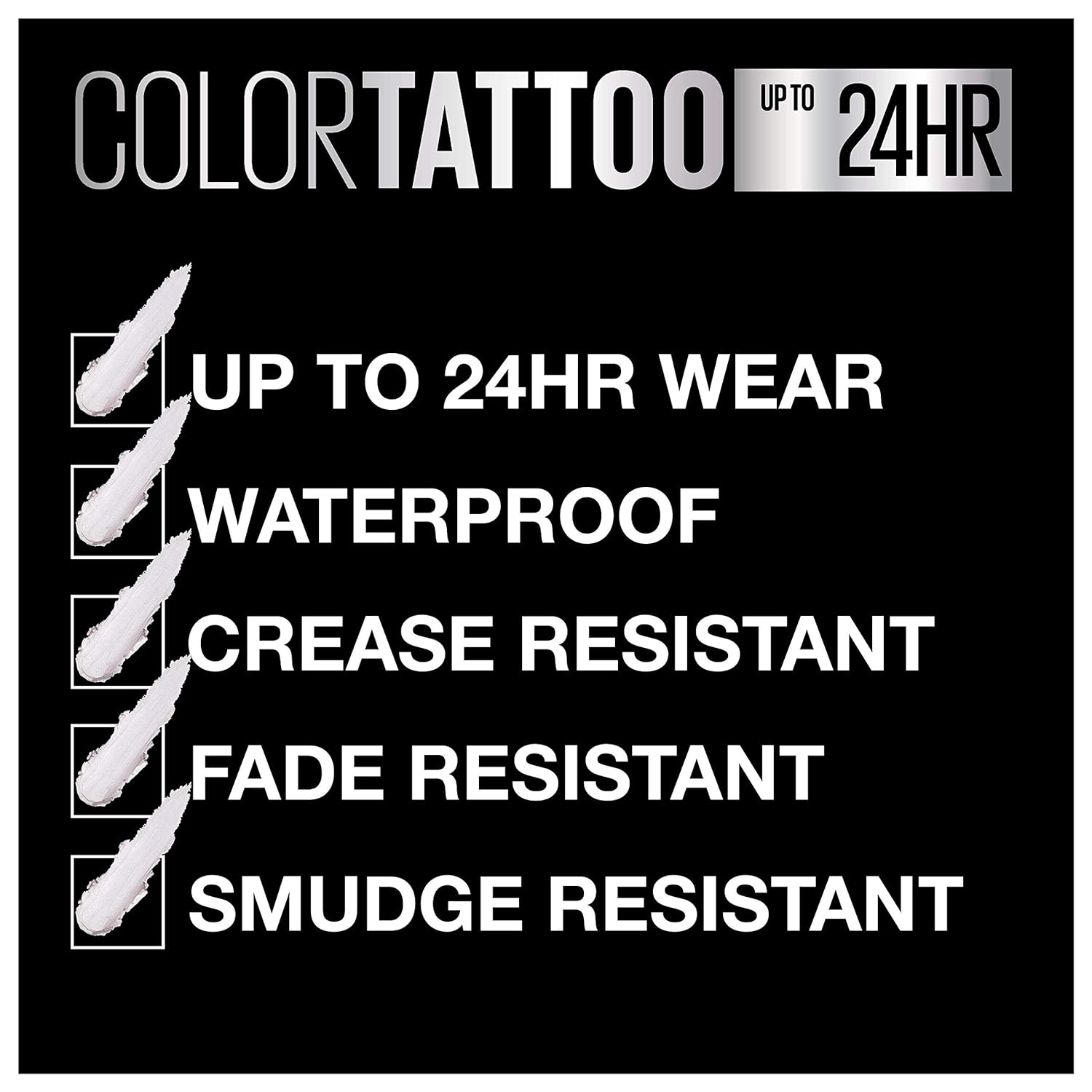 Maybelline Color Tattoo – Sombra de ojos de larga duración de hasta 24 horas a prueba de agua
