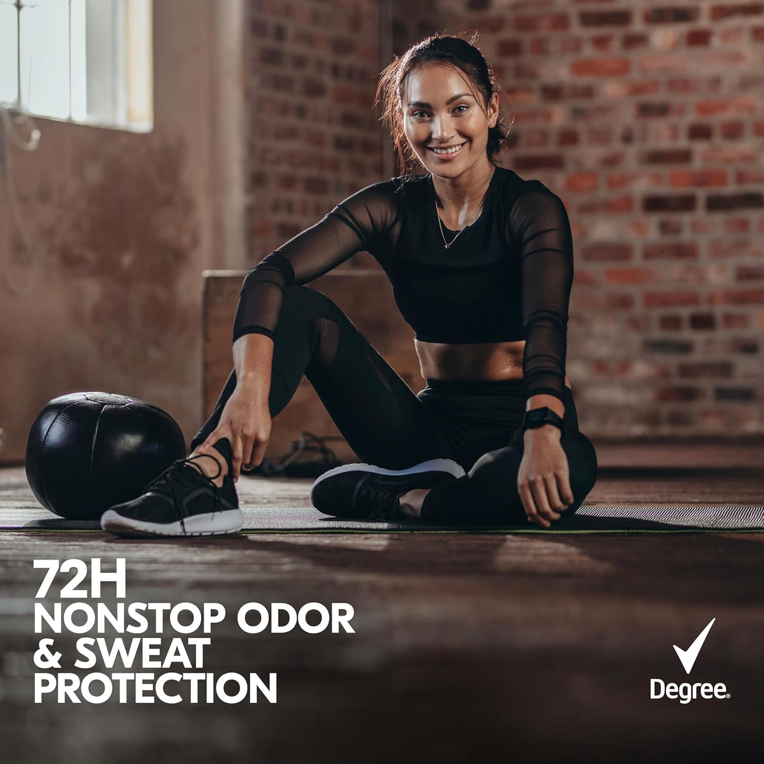 Degree Advanced Protection – Desodorante antitranspirante en polvo transparente para control de sudor y olor de 72 horas para mujeres, con