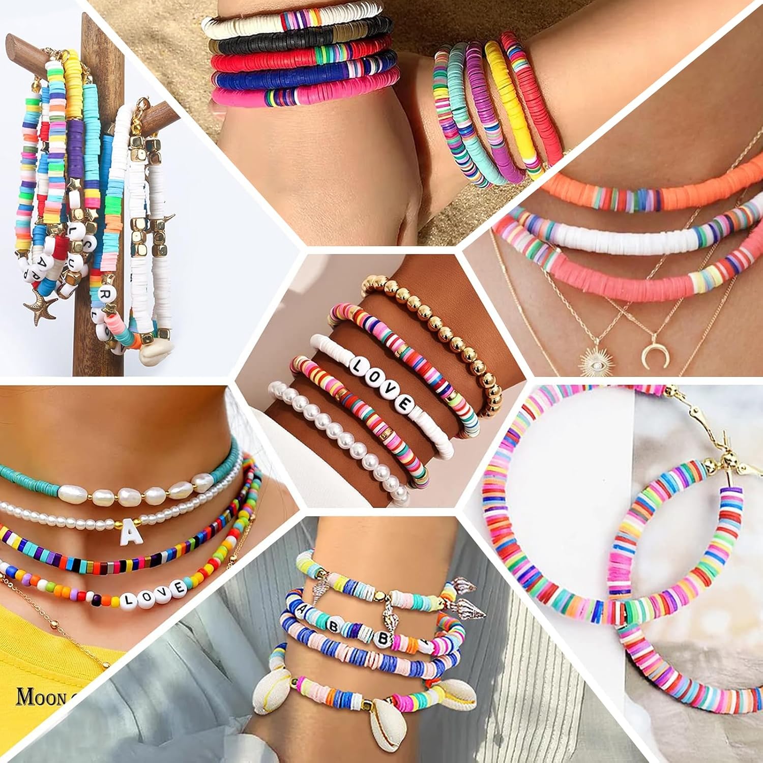 Kit de 5000 piezas para hacer pulseras de cuentas de arcilla para niñas, cuentas de arcilla de la amistad para pulseras, cuentas amarillas,