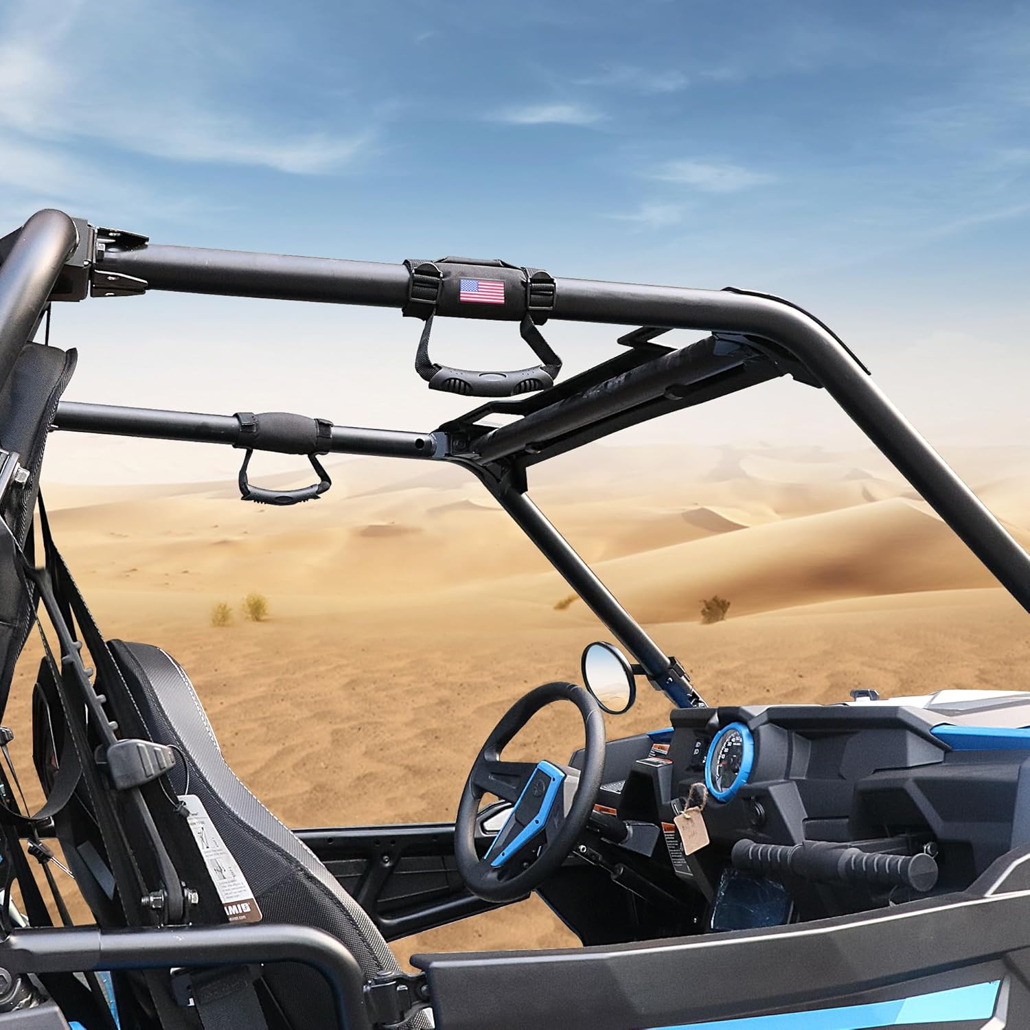 Asas de agarre UTV ATV de 1.5 a 1.75 pulgadas, asas de agarre compatibles con Polaris RZR, Kawasaki Wildcat UTV, ATV, correas de repuesto de agarre