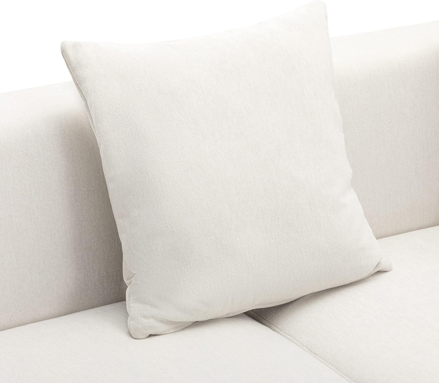 Sofá de estilo moderno de 110.2 pulgadas, sofá de lujo, tapizado otomano curvado de 4 asientos, sofá de felpilla orientado a la derecha para