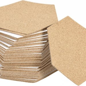 uxcell 3.937×3.346×0.039 in Posavasos Hexágono Corcho Copa Mat Pad Adhesivo Respaldo 60pcs uxcell 3.937×3.346×0.039 in Posavasos Hexágono Corcho Copa Mat Pad Adhesivo Respaldo 60pcs