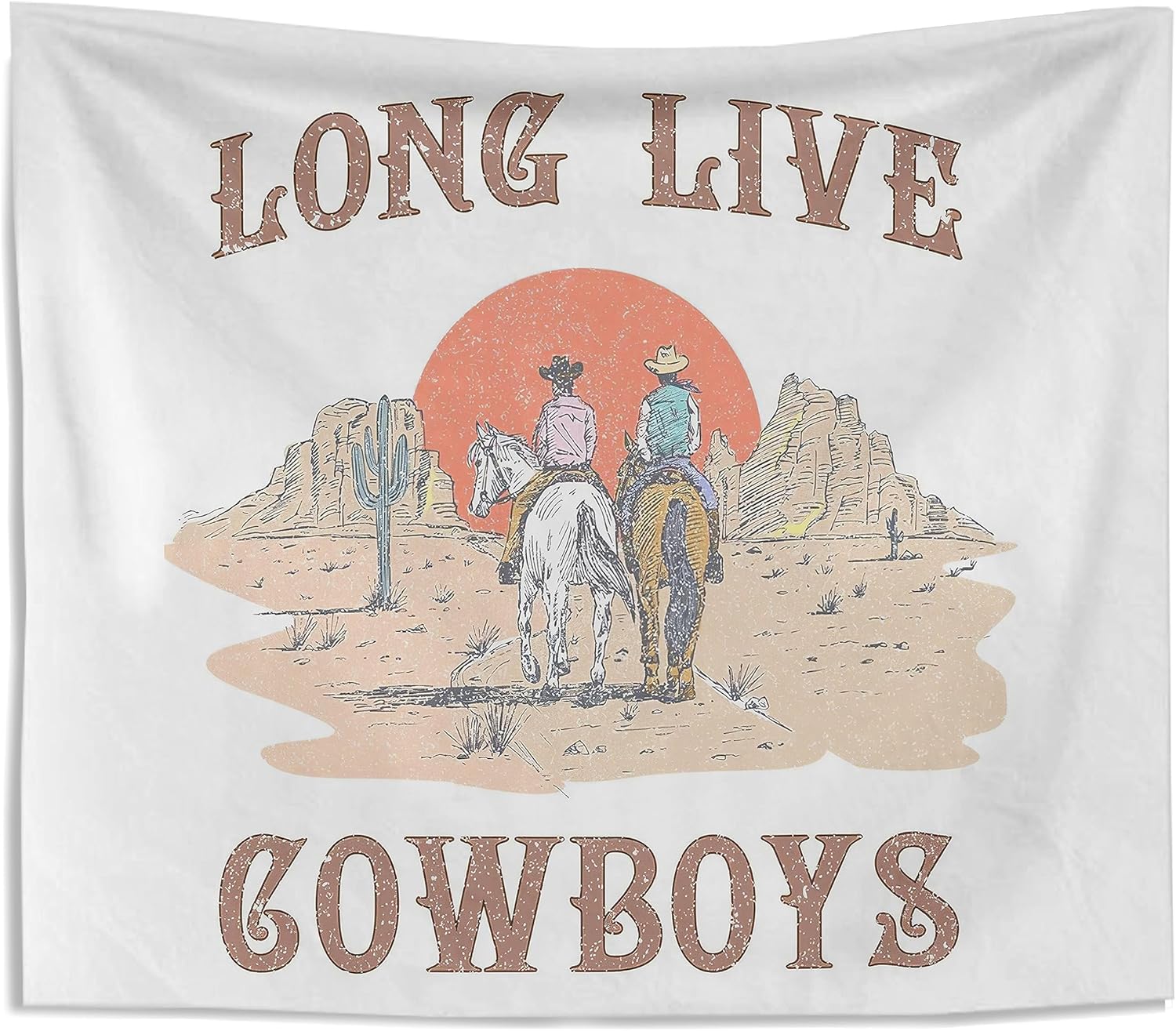 Knibeo Tapiz occidental, decoración de vaquero, tapiz de vaquero occidental de larga vida, tapiz de vaquero occidental desierto para colgar en la