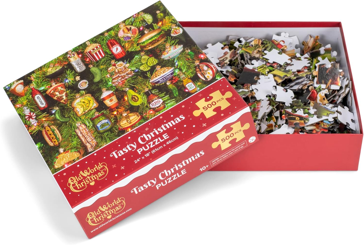 Old World Christmas Sabroso rompecabezas de Navidad, 18×24, multicolor