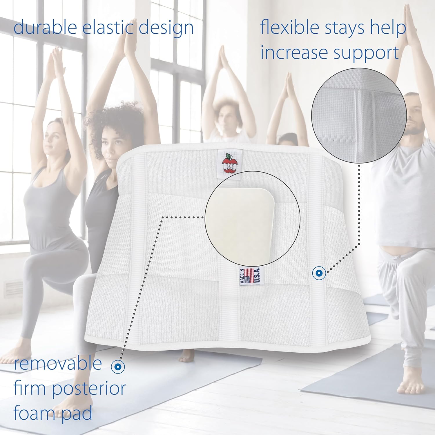 Core Products Soporte elástico de triple acción con almohadilla – mediano