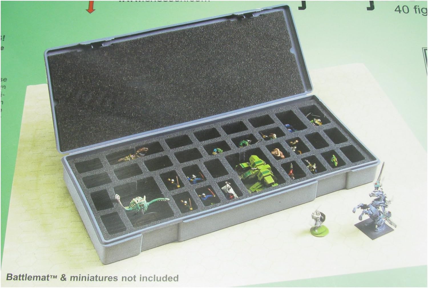 Chessex Cajas de almacenamiento de figuras juegos de rol (RPG) – Cajas de almacenamiento de figuras grandes – Figuras muy grandes – 40 figuras